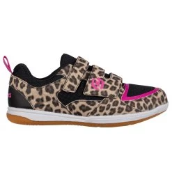 Voorkant 27 Brabo Velcro Indoor 316.21022 Hockeyschoenen Juniorleopard Pink