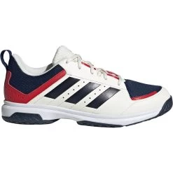 Adidas Ligra 7 Indoor GX3753 Hockeyschoenen Heren Offwhite Team Navy Team Collegiate Red
