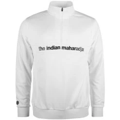 The Indian MaharadjaPoly Terry Half Zip Hockeytrui Heren White