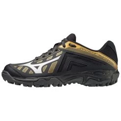 Mizuno Wave Lynx X1GC2030 Hockeyschoenen Junior Black Oyster Mpgold Iron Gate